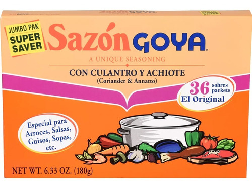 Sazon Goya Con Culantro Y Achiote 180g