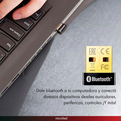 Imagen 7 de 7 de Adaptador Bluetooth Antena Receptor Usb Pc Auriculares Noteb