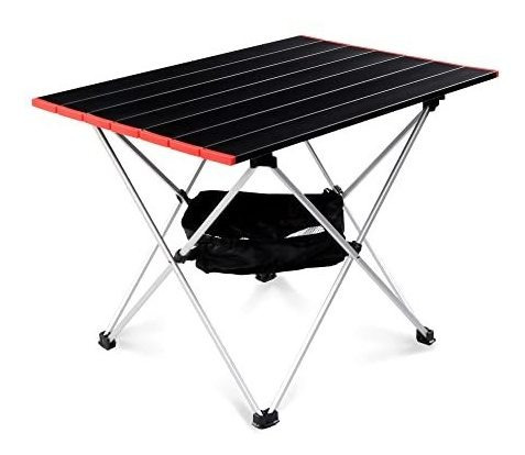 Mesa De Camping Plegable, Con Tabla De Aluminio 3t4qx