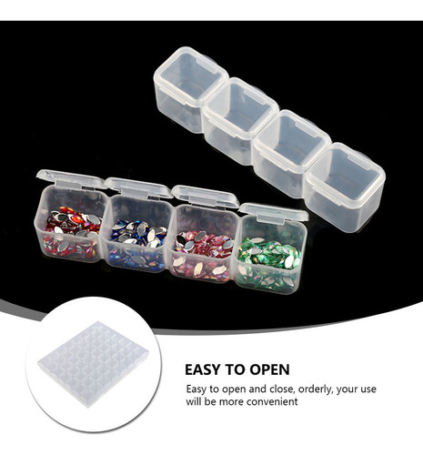 S Caja Para Guardar Uñas, Cuentas De Plástico, 56 Rejillas