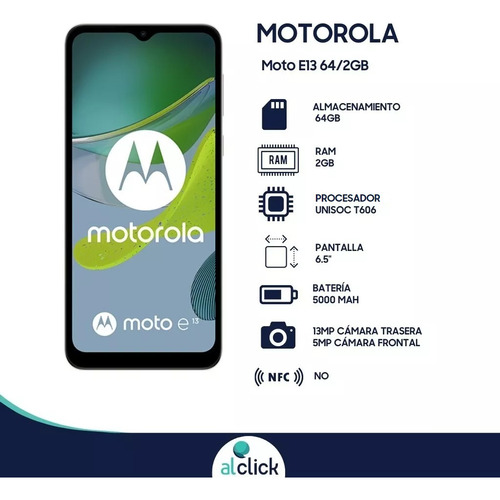 Celular Motorola Moto E13 2/64gb Blanco Accesorio De Regalo