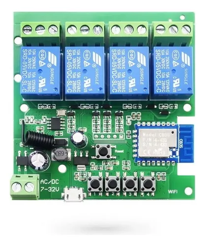 Smart Rele Pst Wifi+rf Wireless 4 Canales Tuya Smartlife