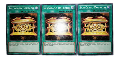 Yugioh 3x Gold Sarcophagus Em Português