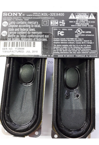 Imagen 2 de 2 de Bocinas De Tv Sony Kdl32ex400