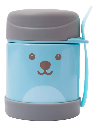 Pote Térmico Infantil C/ Colher Refeição 320ml +6 Meses Gumy Cor Azul