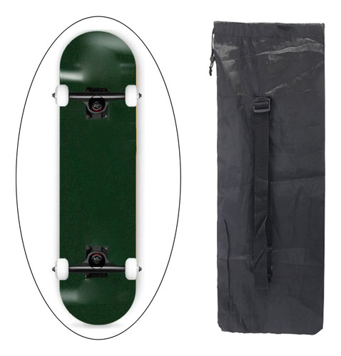 . Bolsa De Skate Negra De 2 Piezas, Bolsa Plegable De Tela