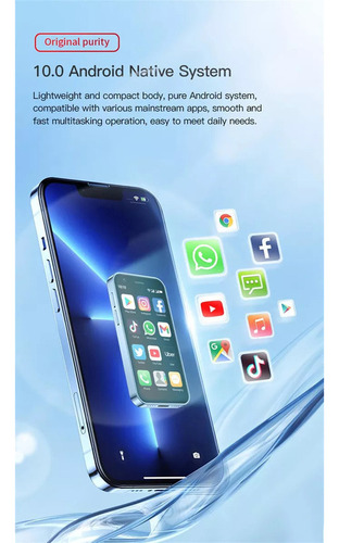 Mini Smartphone Roisevry Xs16 De 3 Pulgadas, 4g Lte,