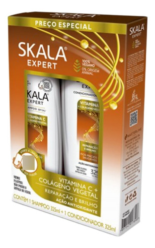 Skala Kit Shampoo Y Acondicionador Vitamina C+colágeno Veget
