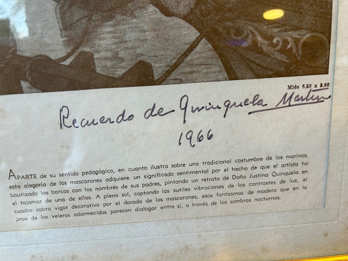 Lámina Quinquela Martín Con Firma Original Certificada (Usado)