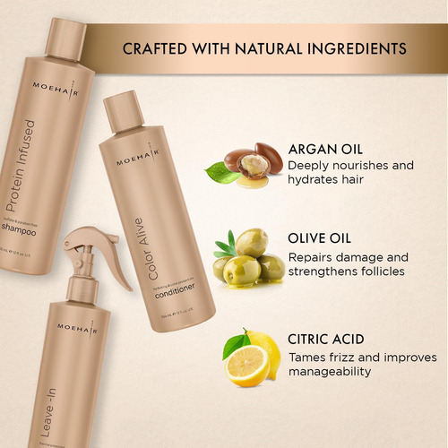 Pacote Trio Moehair: Shampoo Com Infusão De Proteínas + Cond
