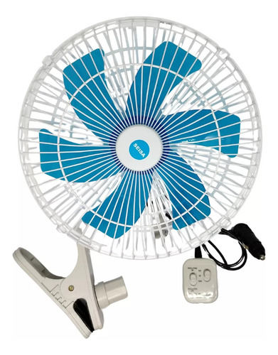Ventilador Para Camión 24v Giratoria De 27cm 6 Aspas 11 Pulg