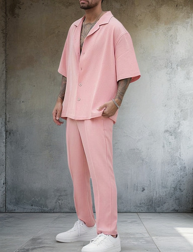 Camisa De Moda De Verano, Pantalones Casuales, Conjunto De D