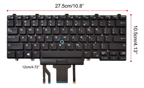 Reemplazo De Teclado Retroiluminado Compatible Con Dell E...
