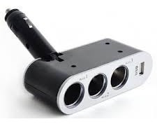 Triple Socket 3 Bocas 12-24v + Cargador Usb 5v Cabezal Móvil