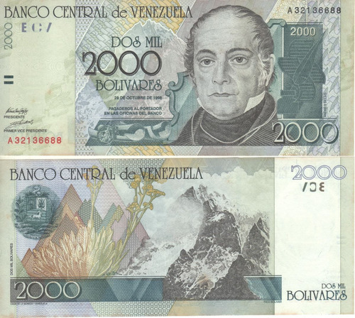 Venezuela Billete 2.000 Bolívares - Año 1998 - P 80 - Unc