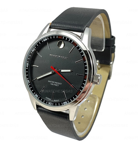 Reloj Knock Out Hombre Cuero Caballero Marron Analogo 2590
