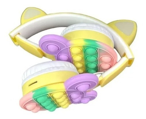 Auriculares Gatito Inalámbricos Bluetooth Micrófono Pop It