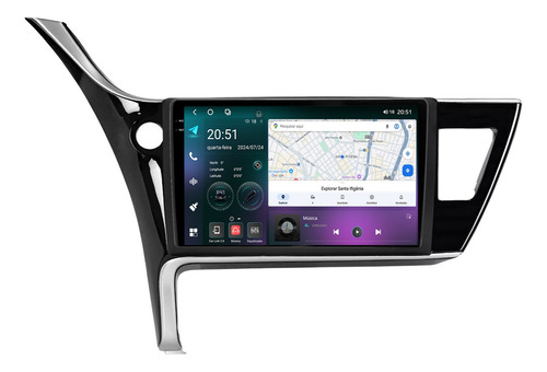Multimidia Corolla 18/19 9p Octacore Carplay 256gb Tpros 360
