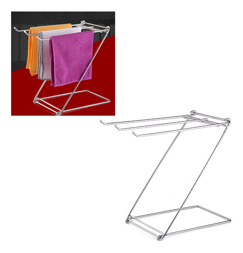 Toallero De Piso Plegable De Acero Inoxidable En Forma De Z