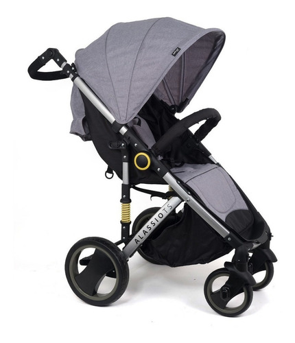Imagen 2 de 6 de Cochecito de paseo travel system Belluno Baby Alassio TS gris con chasis color plateado