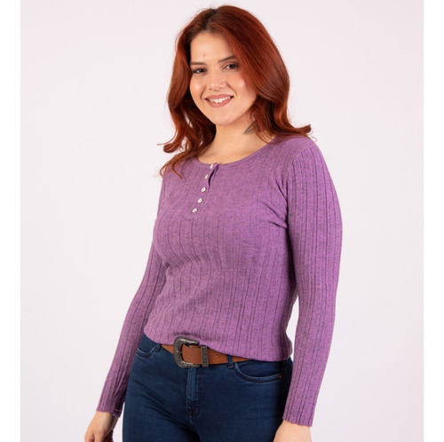Imagen 2 de 3 de Sweater Botones Manga Larga Colores