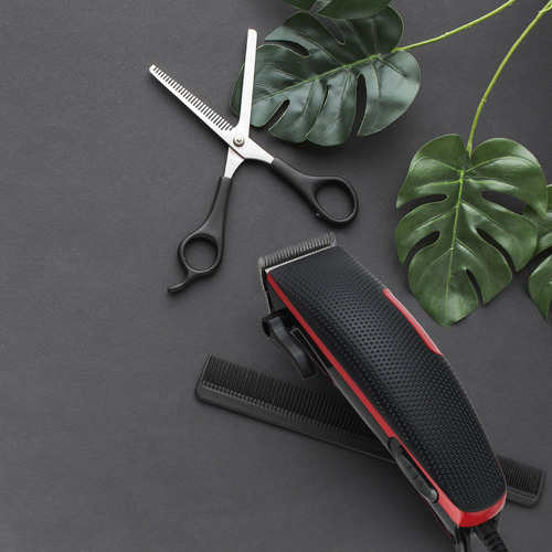 Máquina Para Corte Cabello Timco De Uso Domestico Negro/rojo Negro