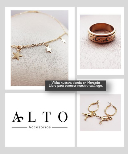Collar Semilla De Mostaza Corazón Acero Inoxidable Dorado