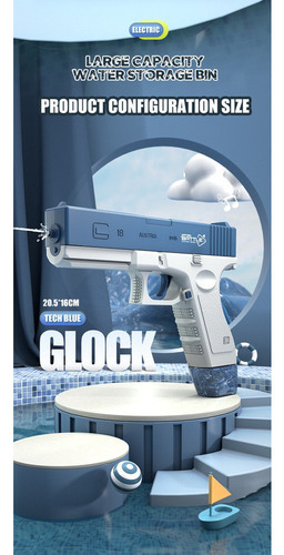 Pistola De Agua Niños Totalmente Automática Ráfaga Eléctrica