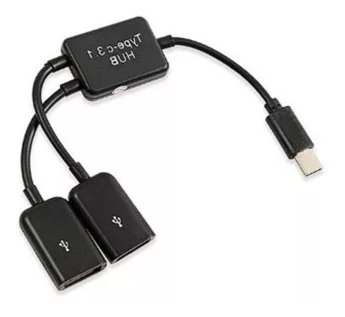 Hub Otg Usb A Hembra X2 Puertos Tipo C Celular Tablet Laptop