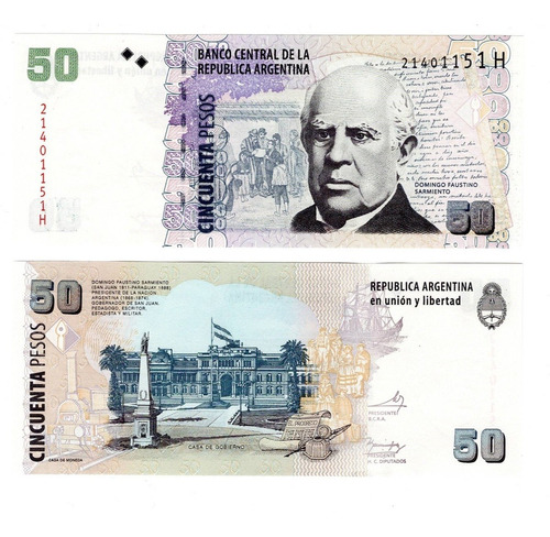 Argentina - Billete 50 Pesos 2014 - Unc