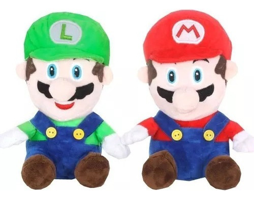 Bonecos De Pelucia Mario Bross E Luigi Antialérgico