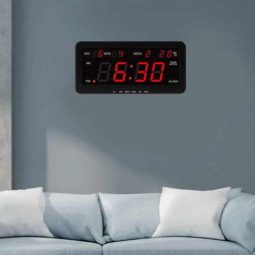 Reloj De Reloj De Pared Digital Reloj Multifuncional Rojo