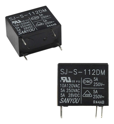 20x Relé Sj-s 112 Dm - 28v 5a 250v - 4 Terminais