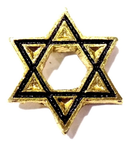 Pin Estrella David 2cm Judio Judaismo Israel Cabala Menorah (Usado)