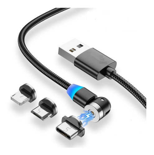Cable Usb Magnetico Compatible Con iPhone Y Usb-c Tipo C 3e1