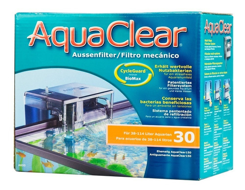 Filtro Cascada Aquaclear 30 Acuarios Peceras De 114 L Max