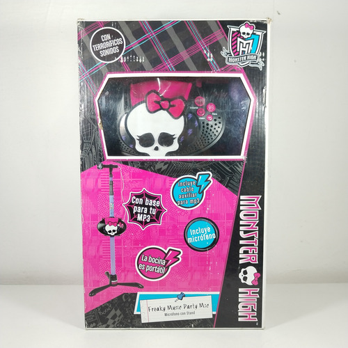 Freaky Music Party Mic - Monster High - Micrófono Con Stand (Usado)