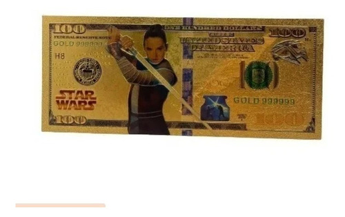 Billete Plata 100 Dolares Coleccion Fans Star Wars Skywalker