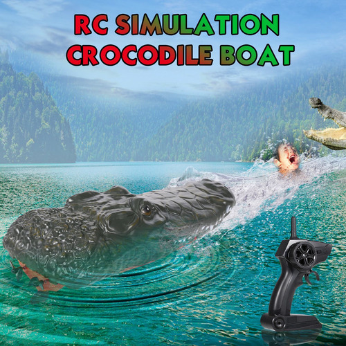 Rc Barco Para Niños Adulto Simulación Cabeza De Cocodrilo El