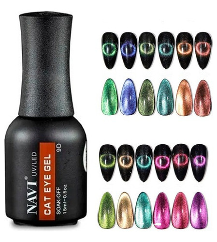 Esmalte Semi Permanent Imantado Ojo De Gato 9d 15ml