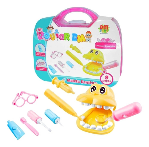 Maleta Infantil Doutor Dm Dentista Rosa - Dm Toys