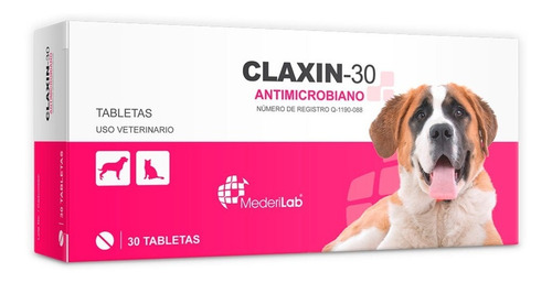 Imagen 1 de 1 de Mederilab Claxin 30 Con 30 Tab Amoxicilina