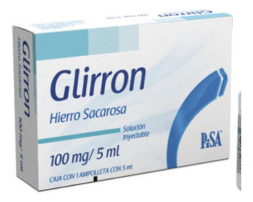 Glirron 100 Mg/5 Ml 1 Ampolleta Hierro Sacarosa