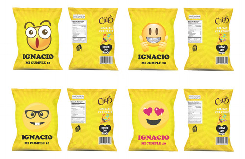 Chip Bag Kit Imprimible Bolsitas Golosineras Pochoclos