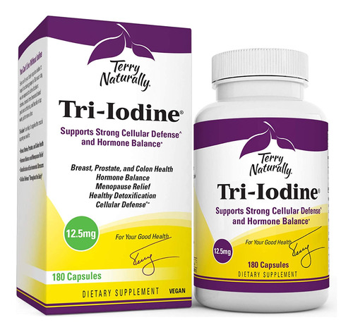 Suplemento Tri-yodine 12,5 Mg De Yodo 180 Cápsulas Veganas