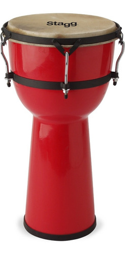 Djembe 8  Fibre Glass Color Rojo Stagg Dpy8rd