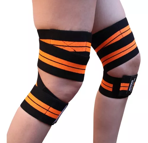 Knee Wraps Vendas Bandas Premium Par Rodilleras Gym Crossfit