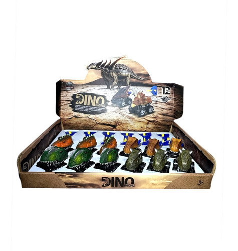 Imagen 4 de 9 de Auto Dinosaurio Con Lanzador Juguete Autito Pack X 4