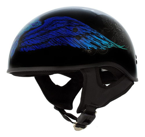 Casco Para Moto Hot Leathers Hld1045 Glo Talla M Color Negro