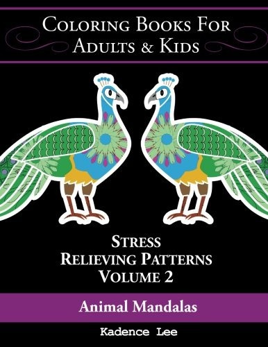 Coloring Books For Adults  Y  Kids Animal Mandalas Stress Re